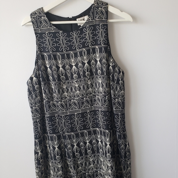 J.B.S LTD black and white embellished sleeveless dress size 16 - Picture 3 of 5